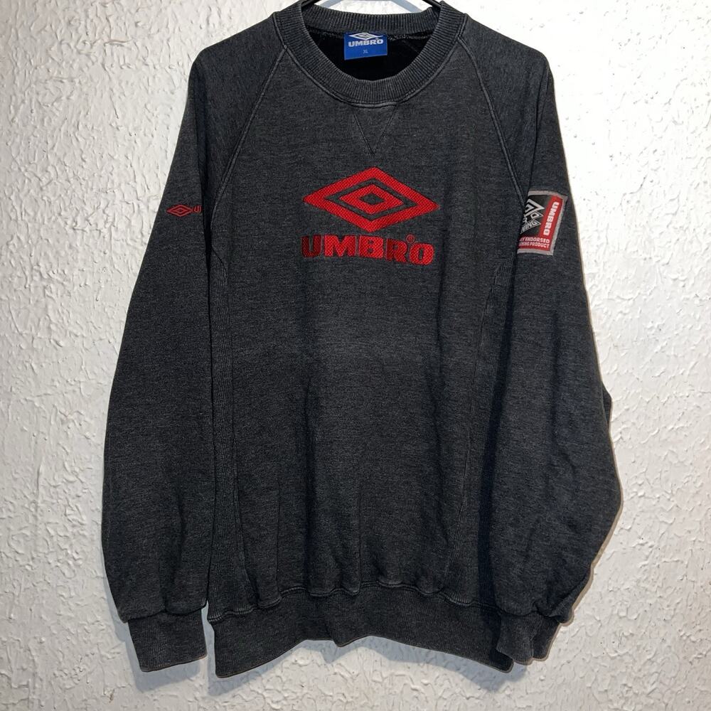 Vintage 90s Umbro Pro Training Football Template Logo Embroidered Sweatshirt Xl